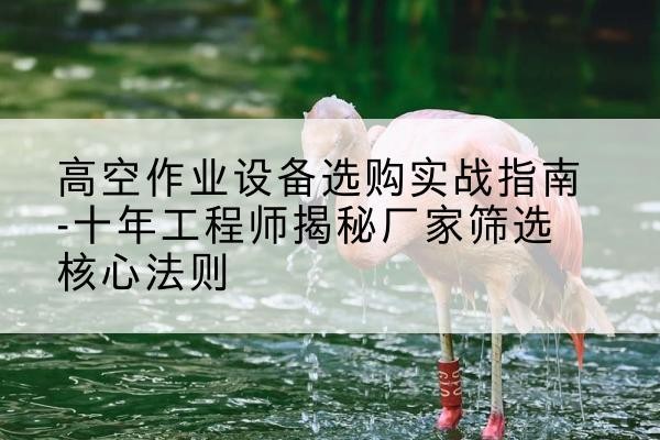 张家川剪叉式升降机厂家-高空作业设备选购实战指南-十年工程师揭秘厂家筛选核心法则