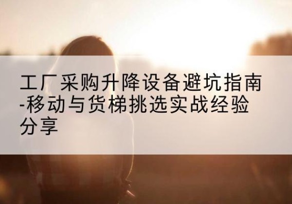 张家川移动式升降机怎么选-工厂采购升降设备避坑指南-移动与货梯挑选实战经验分享